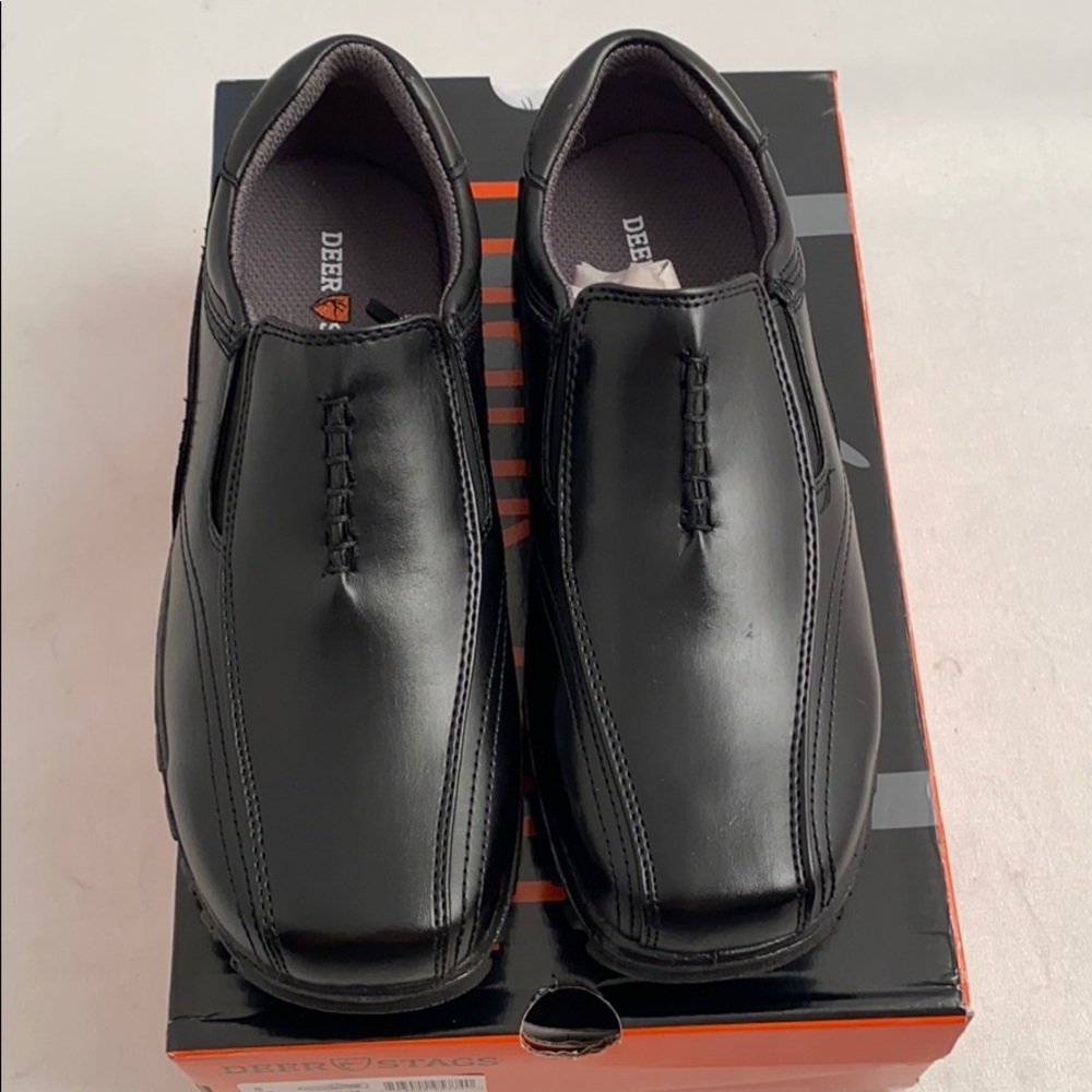 Deer Stags Stadium Black slip on dress shoe 5M